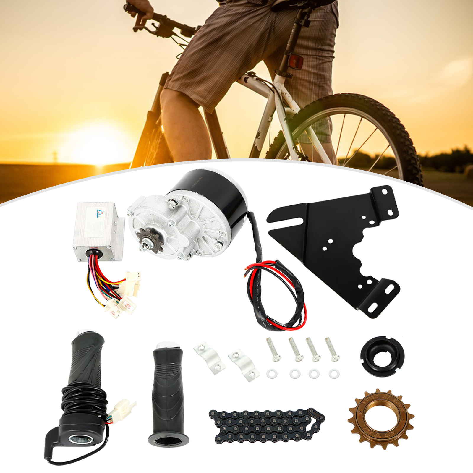 Kit électrique Pour Vélo Kit De Conversion électrique 36V 250W Pour Vélo - Moteur Roue Arrière 26 Pouces, Freins V Ou Disque, écran LCD, Tout Inclus ! Moteur Roue Arrière 36v 250w