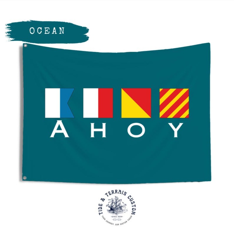 Custom Boat Name Flag with Nautical Signal Flags