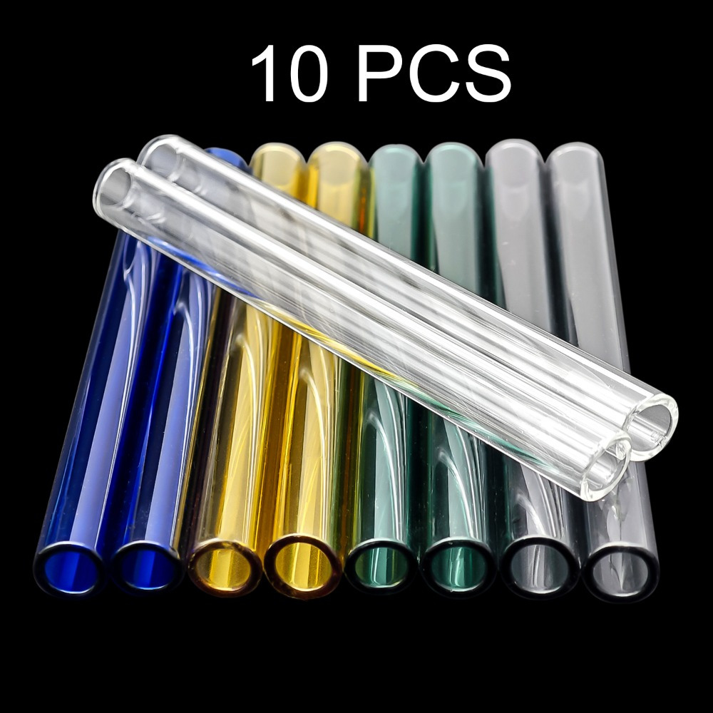 E-shop 10/20er Pack, mehrfarbige 4-Zoll 10 mm × 1,5 mm farbige Borosilikat-Salzsäure-Glasröhrchen – geeignet für Labor-, Lehr- industrielle Anwendungen