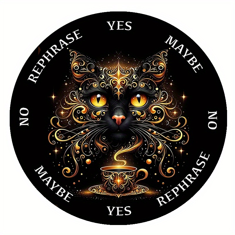 TEMU 2d Flat Astrological Wooden Pendulum Mat, With A Gorgeous Star Chart As The Design, A Starry Sky Psychic Board Information Disc, Suitable For