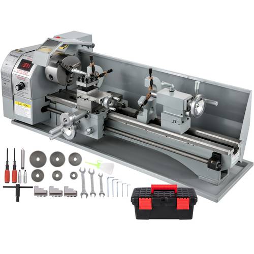 metal lathe 8 7 x 29 5 inch 220 x 750mm mini metal lathe 1 1kw variable speed mini lathe machine led screen for counter face turning driling