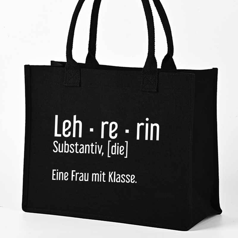 TEMU Large Capacity Teacher Print Tote Bag - Durable Polyester Casual Shoulder Bag For & Wo, Black With White Text Design, Open Top Travel Shopping
