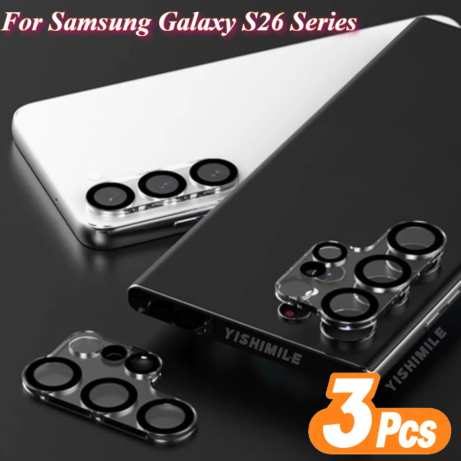 E-shop 3er-Pack Neuer Luxus Original Kameraobjektivschutz aus gehärtetem Glas, passend für for Samsung Galaxy S26/S26 Plus/S26/S25/S24/S23/S22 Ultra