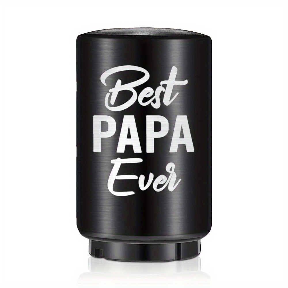 E-shop 1 Stück PAPA Magnetischer Flaschenöffner: Für Druck- Pop-Kappen – Küchen- Bar-Magnetöffner – Edelstahl – Ideales Geschenk zum Vatertag für