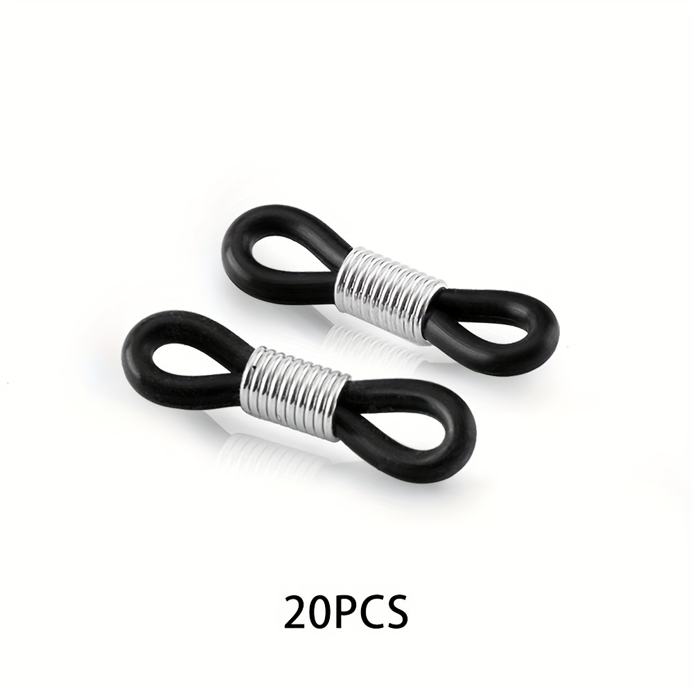 TEMU Lot de 20 boucles antidérapantes en silicone, chaînes pour lunettes, cordons pour masques, accessoires en silicone