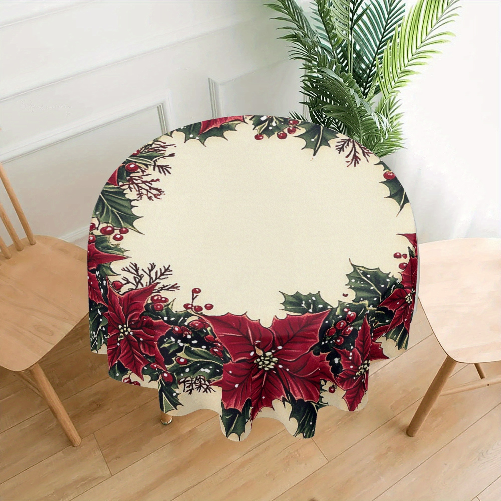 

1pc Tablecloth, 60- - Christmas Pattern, Dining & Decor