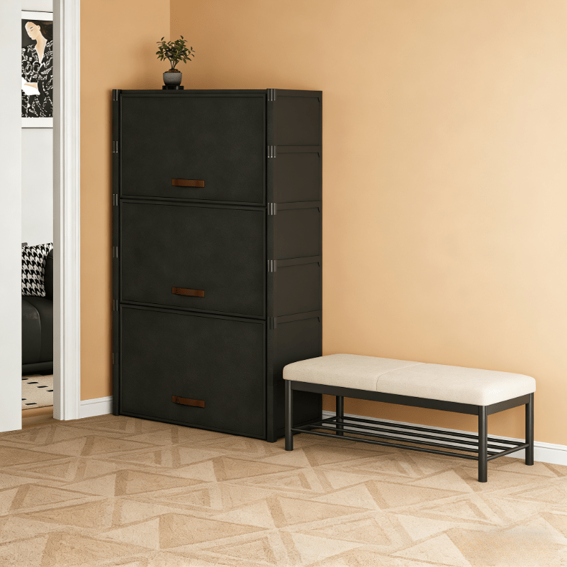 1 Large Capacity for Home Metal Shoe Rack, Independent Dust-Proof Shoe Rack, Durable Plastic And Metal Frame, Foldable Shoe Cabinet, Making Shoes a Clean And Tidy for Home, a Good Helper for Home Storage And Organization