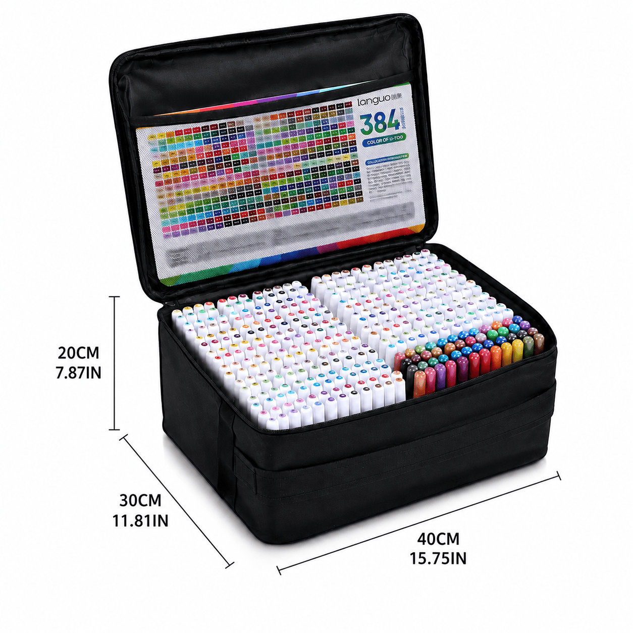TEMU LANGUO Stylos 384 Couleurs, Marqueurs , Fournitures de Bureau, Automatique de l'Encre, Tête de Pinceau Douce, Assorties pour de Bureau, Papier,