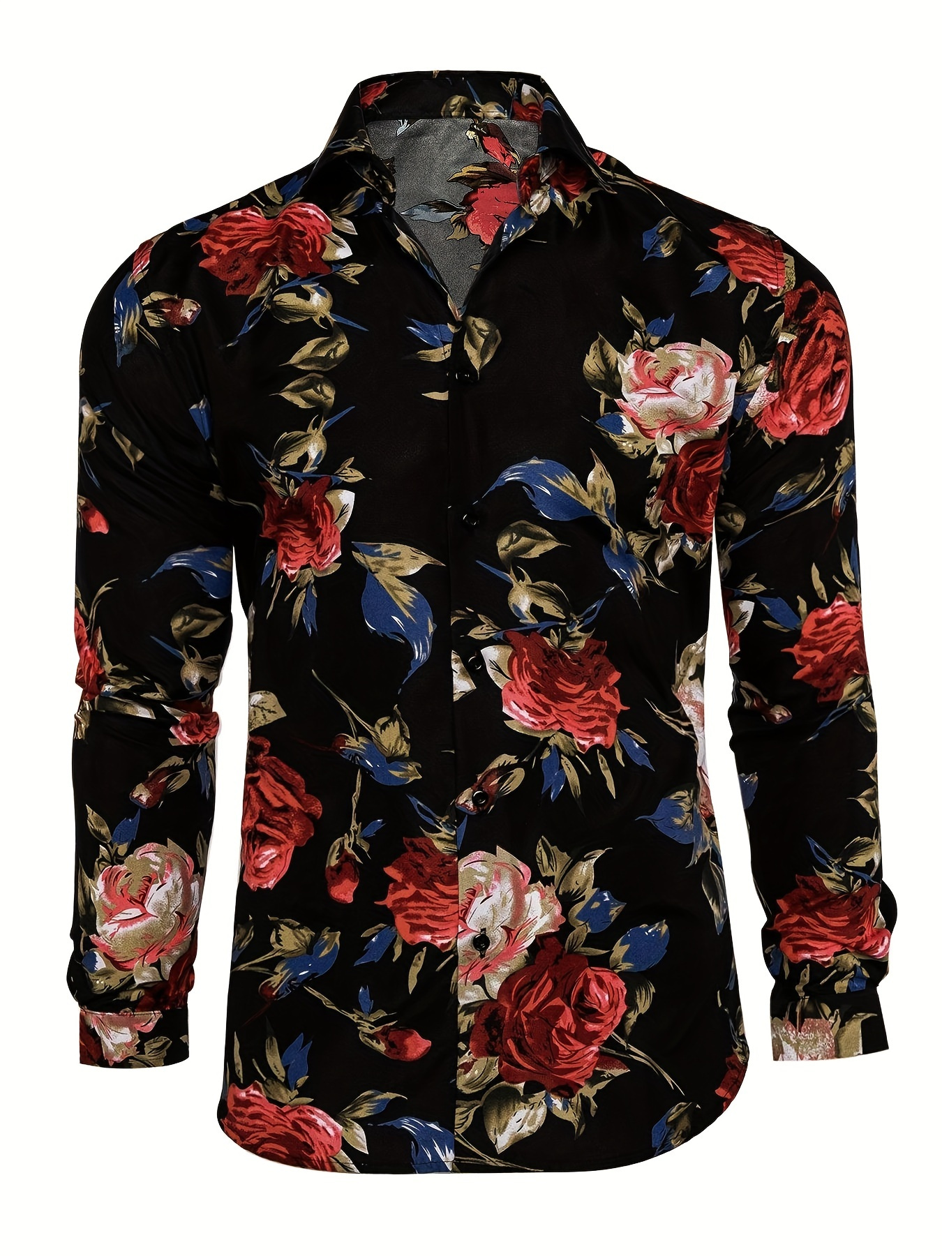 black floral shirt sold on Temu United States
