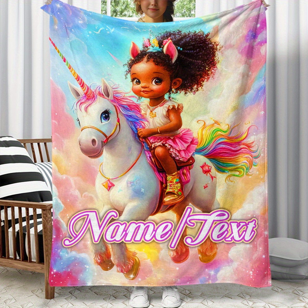 

1pc Personalized Riding Blanket - Printed For Sofa, Bed, , Camping, , And - Custom Blanket