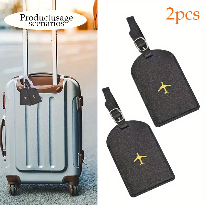 2pcs Stylish Luggage Tags - Durable, Waterproof, With Options - Ideal For Travelers, Luggage Identification Tags|stylish Label Tags| Tags