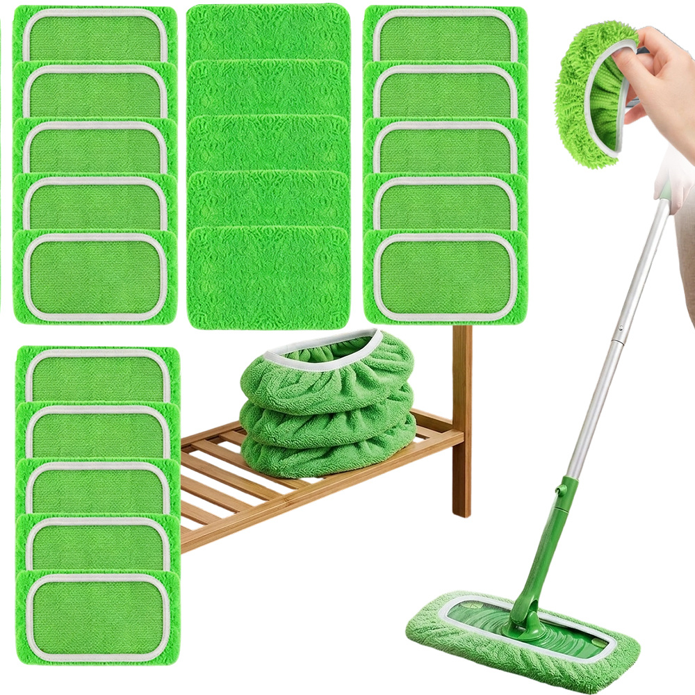 20pcs Pack Reusable Compatible For Refills Cloths - Washable & Durable Dual Wet/dry Replacement Pads, Suitable For , Floor System, Refillable Sheets For Cleaning
