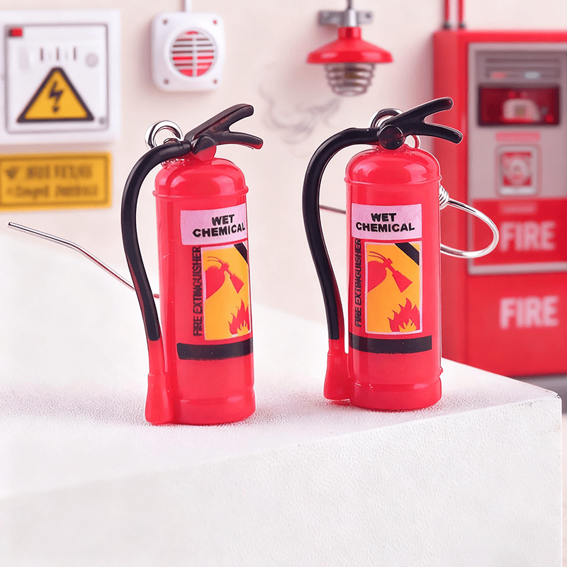 A Pair Of Creative Extinguisher Earrings For Everyday Wear, Novelty Party Fire Extinguisher Earrings, Stylish Drop Earrings For Of Resin, Versatile For Daily And Party Use