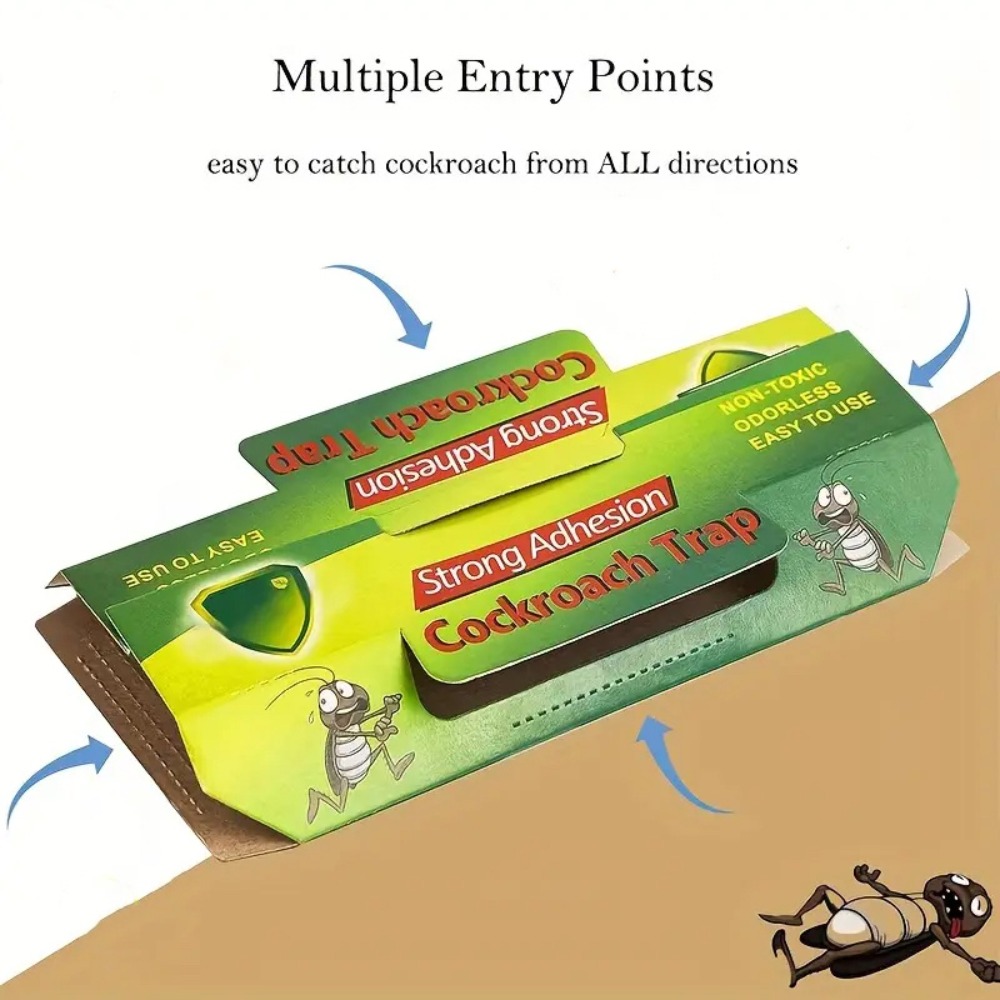 22pcs Green Cockroach House - Physical Pest Control Box, Insect Catcher, Cockroach Trap, Pest Catcher Paper Box, Easy to Use and Clean, Ideal for Pest Control in Apartments, Hotels, Restaurants, and Dormitories, Essential for Indoor Pest Prevention