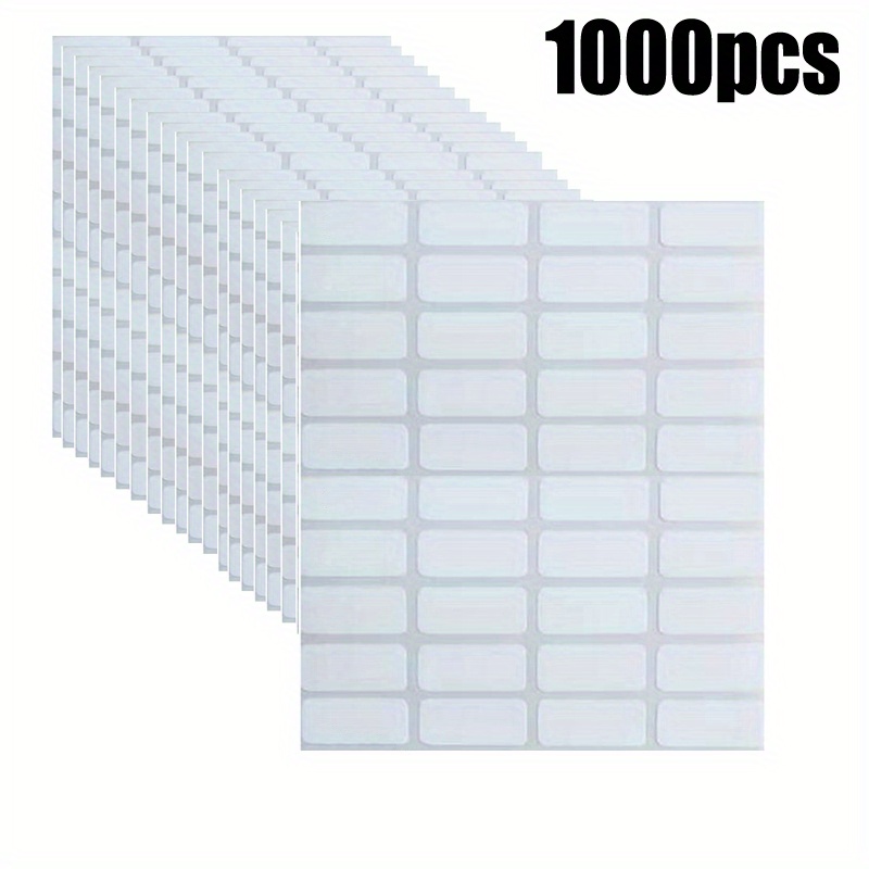 200/520/1000pcs Removable Labels Stickers, Diamond Painting Storage Containers Labels White Stickers Small Blank Painting Tag Mini Self Adhesive Rectangle Labels Sticker For Office Home