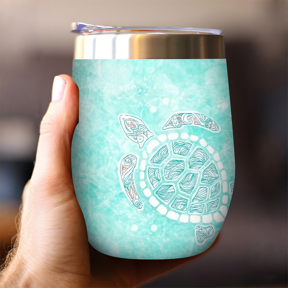 Image of 1pc Sea Turtle 12oz Stainless Steel Insulated Cup 304 Stainless Steel Coffee Cup, Reusable Travel Mug For Drinks, Perfect Gift, Birthday, Holidays, Graduation, Back To , Christmas, Halloween