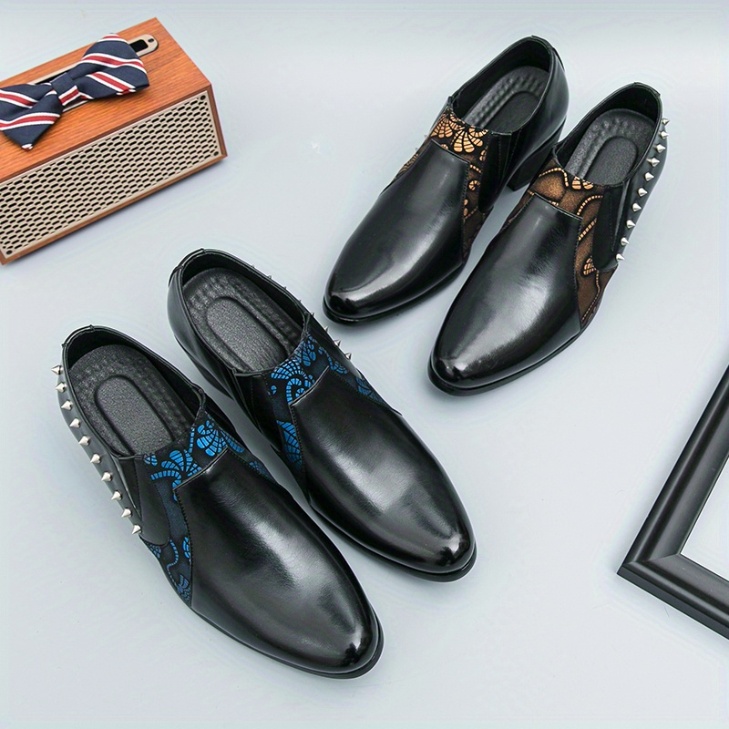 men's business casual shoes: high heel, wide toe, up; flat heel fit, - men's  shoes - Temu Germany