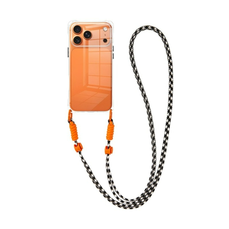 E-shop Handyhülle - 1 Stück Solide Transparente Lanyard Handyhülle mit Eck-Hänge-Loch und Horizontal Hängend Anti-Fall TPU Soft Case Unabhängiger