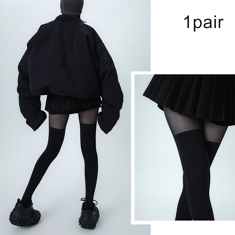 2 Tone Pantyhose, Women's High-waist Tights Fashion Slim Fit Stretchy Pantyhose, Women's Stockings & Hosiery