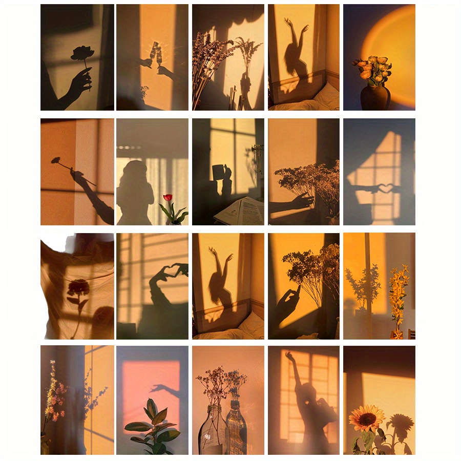 E-shop 20 Stück Sonnenuntergang Kunst Set Sonnenuntergang Atmosphäre Postkarte Hintergrund Wanddekoration Karte Geeignet für Versand und Sammlung