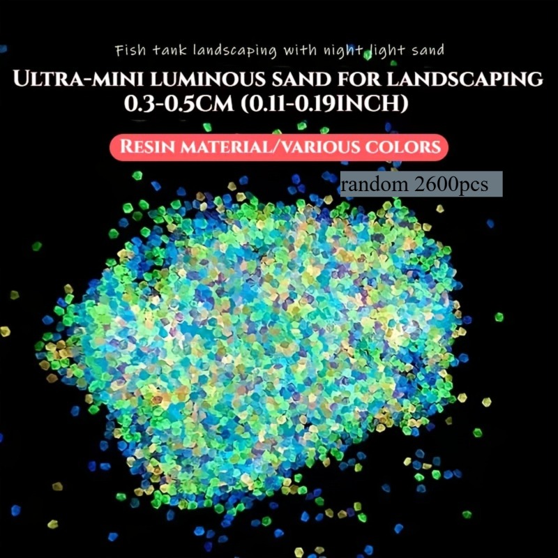 TEMU 2600pcs/0.25lb, Glowing Stone Is 0.16in Sunlight Stones Glow In The Dark. Color Random. Suitable For Garden Decoration—an For Gardens, Weddings,