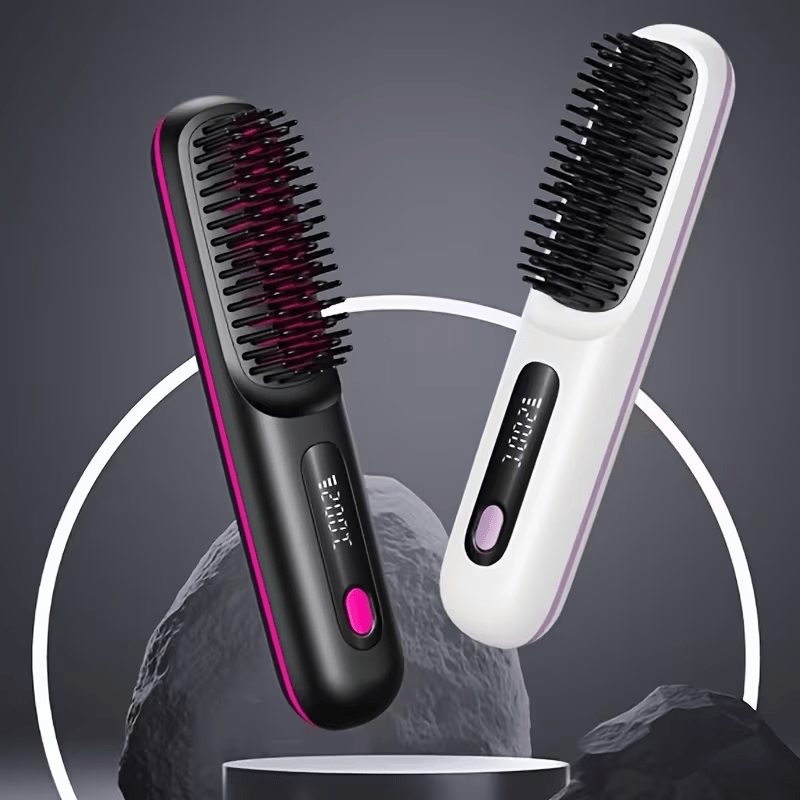 cordless hair straightener brush, rapid, hot comb hair straightener for women, lightweight, type-c charging port, anti-scald, lightweight, usb rechargeable Product details 0