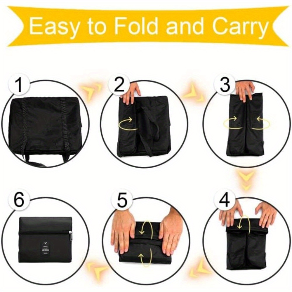 Image of Hand Luggage Travel Bag, 41*30*17 Cm, Trolley Holder Bag Foldable, Durable, Used As A Night Bag, Weekend Bag, Travel Bag, Leather , Handbag And Gym Bag, For Airplane Sport Camping