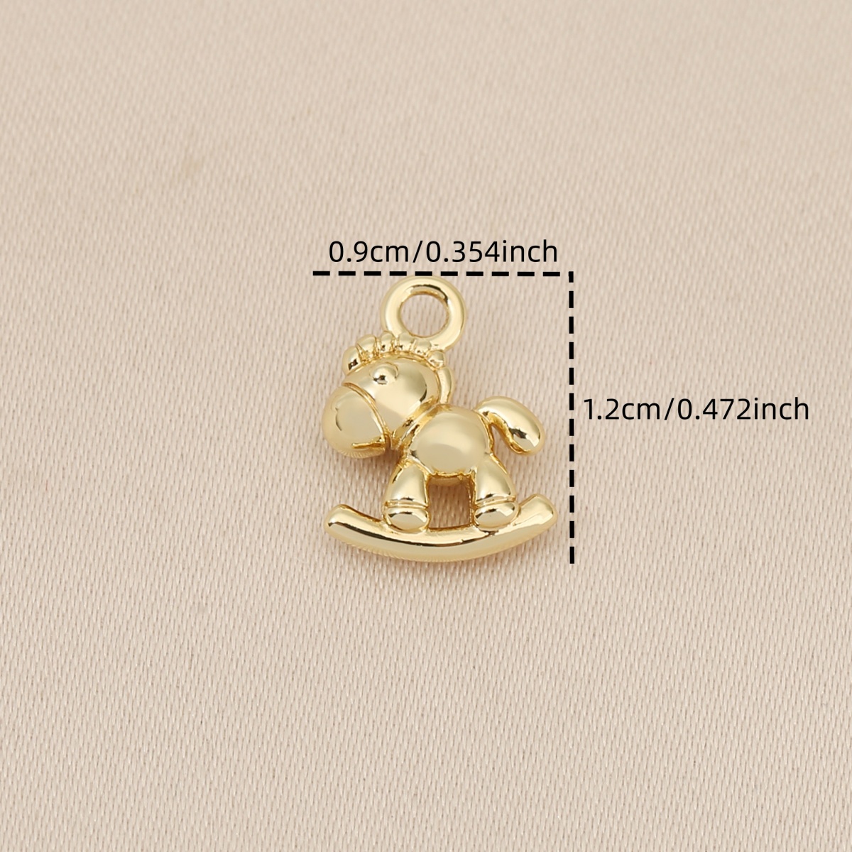 3pcs Exquisite Copper Tricycle-Shaped Pendant Set