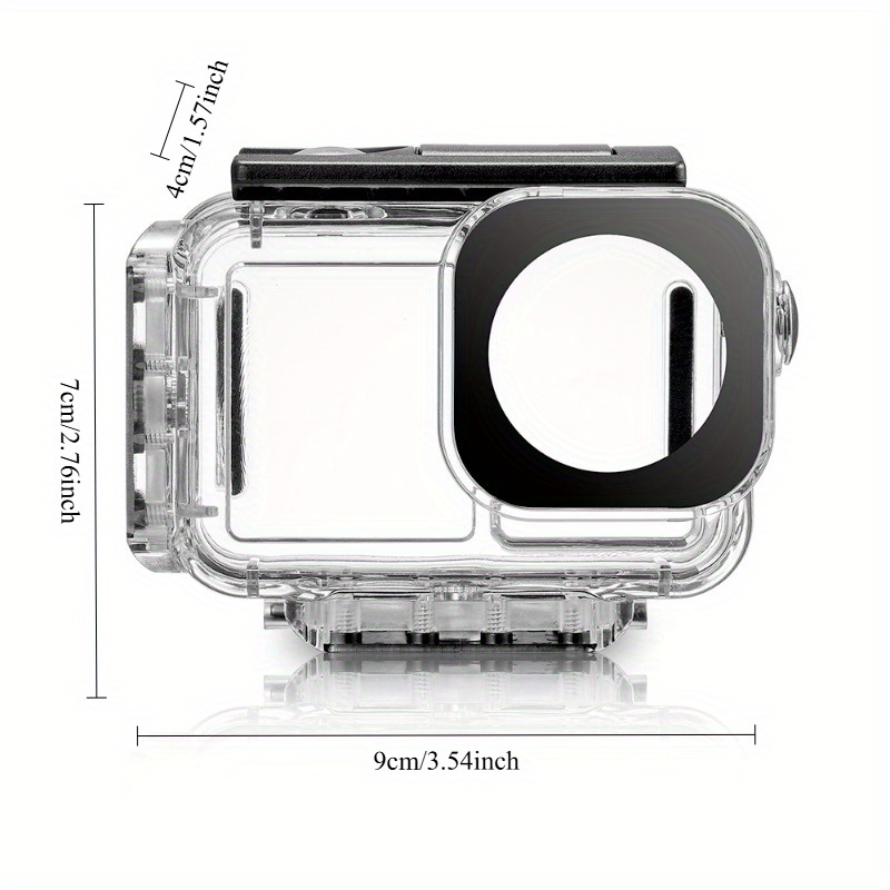 5pro 4 3 protective case high quality shockproof clear transparent hard shell with mounting holes screws for action camera accessories     secure screw mount details 0