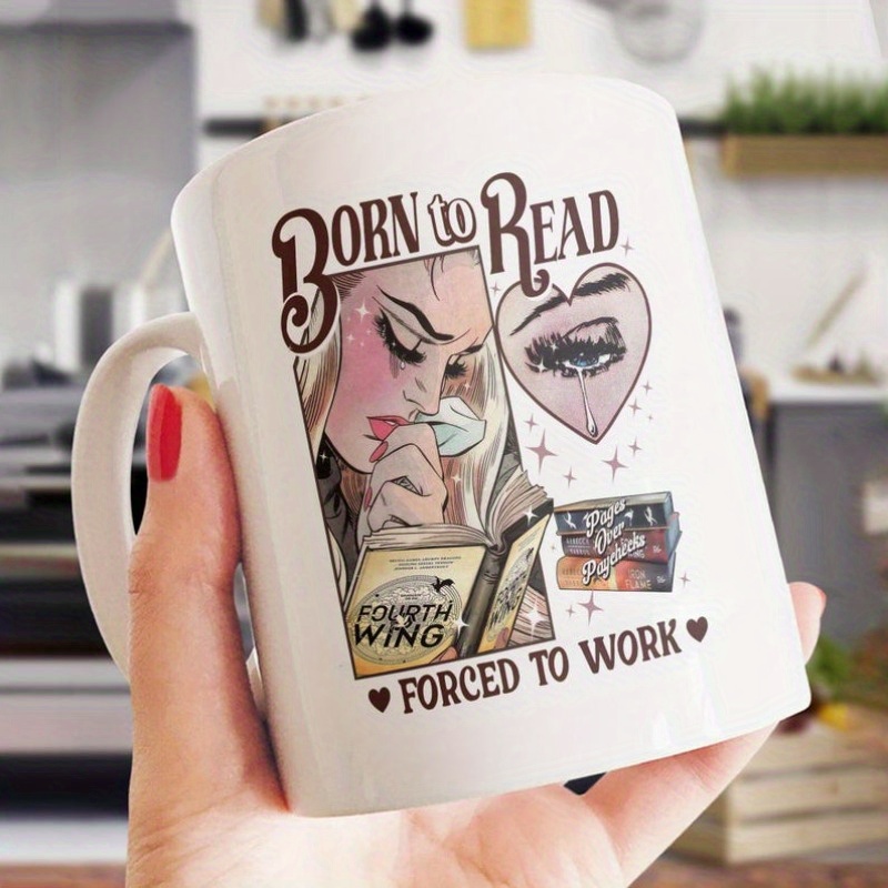 TEMU Mug, Fourth Wing Book Mug, Mug For , Detective Novel Mug, Fiction Book Mug, Things