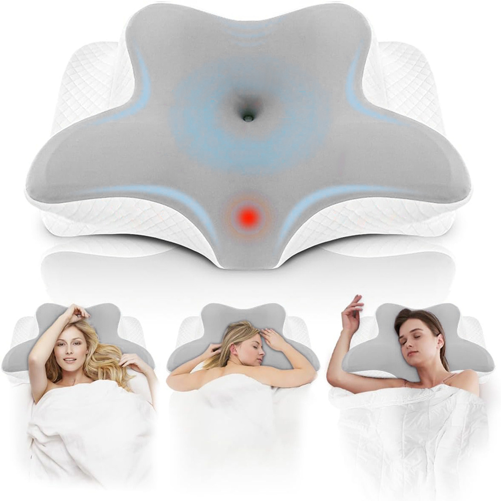 Cotton Cervical Pillow -shaped High-density, Ergonomic Support For And Lateral Sleepers, Multi-functional For Prone/side-lying/sitting, Cotton 1pc