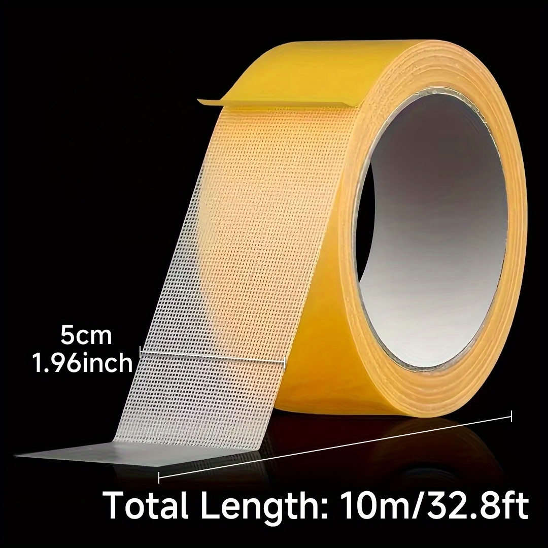 TEMU 2pcs High Strength Double-sided Tape, Transparent & Waterproof, For Multiple Materials, 10m Long - Ideal For Plastic & More, Waterproof Tape
