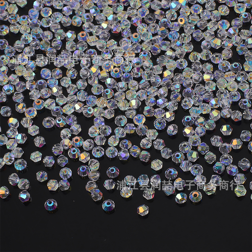 Image of 700pcs Of Elegant Beads And Bead Assortments 3mm Crystal Glass Diamond Beads For Bracelets And Necklaces - Perfect For Jewelry Making