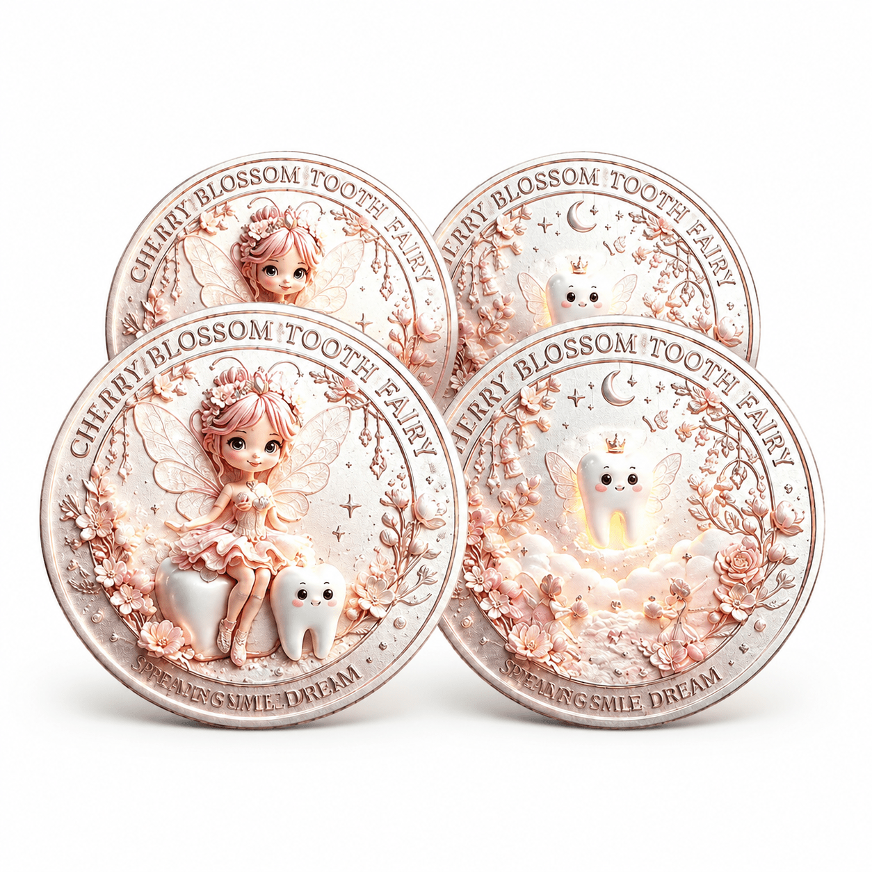 Cherry Blossom Tooth Fairy Theme Commemorative Coin