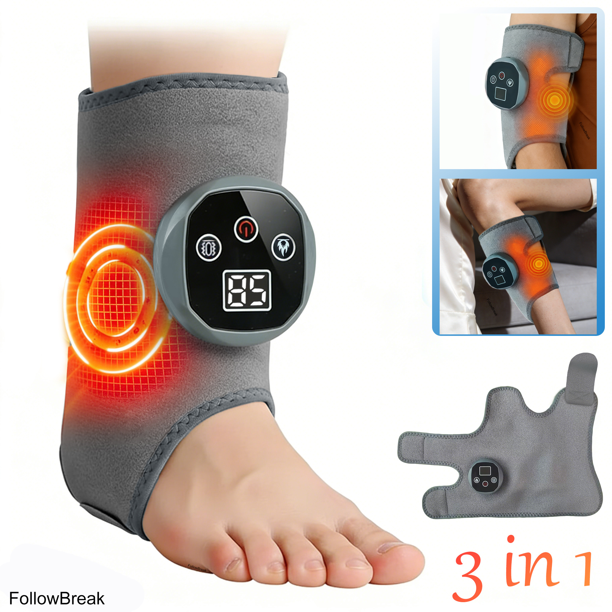   electric massager with heat vibration portable full body massager suitable for 3     settings ideal for legs feet   joints perfect gift for ideal for athletes seniors