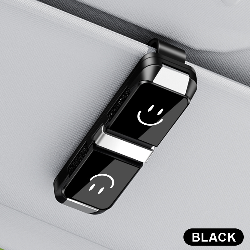 E-shop Auto-Sonnenblenden-Aufbewahrungsbox modische Brillenhalterung mit zwei Clips – Hochwertiges ABS-Material, rutschfester Griff,