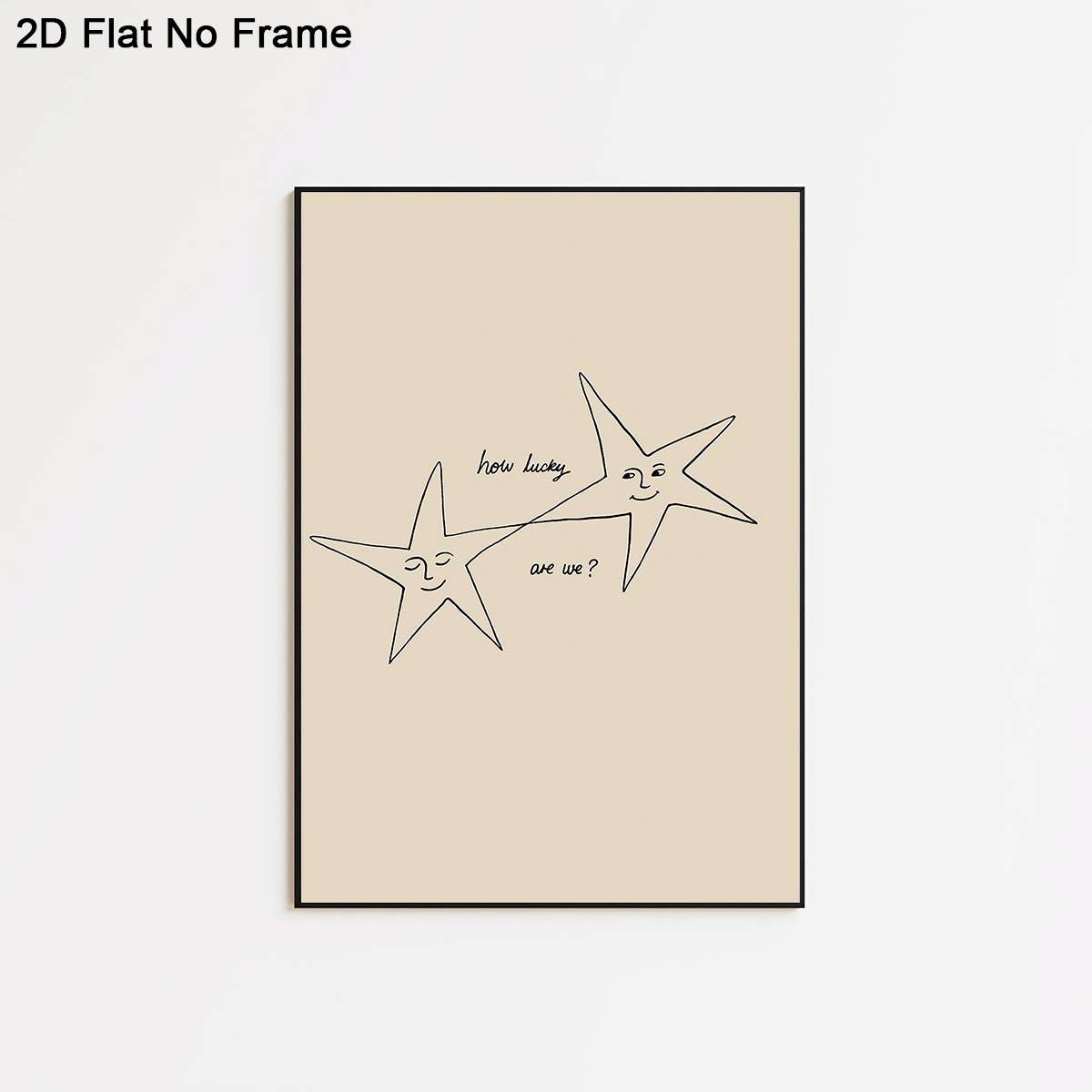 TEMU 2D , 1 Póster de Sin , Sonrientes Diciendo "Qué Tenemos", Abstracto Estrellado, Pintura en para Pared, Decoración para Dormitorio, , Cocina o