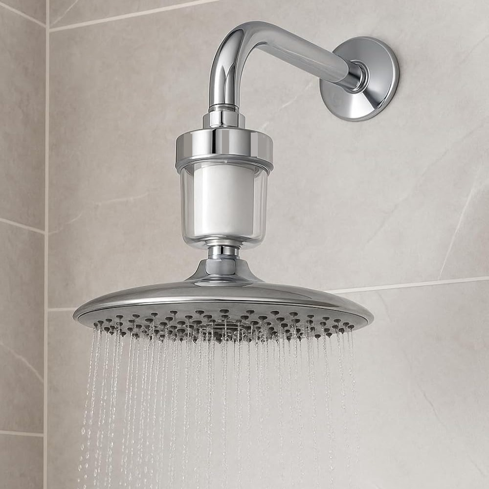 FEELSO High-Pressure Shower Head With 15-Stage Water Filter Combo – 5 Spray Modes, Removes Chlorine & Heavy Metals, Easy No-Tool Install