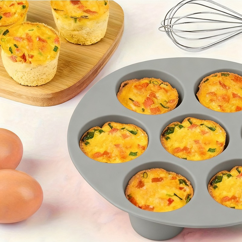 7pcs Baking Set for Air Fryers: Includes 6 Non-Stick Liners in Various Sizes And a 7-Hole Cake Mold with Scalloped Edges, Easy to Clean And Reusable – Ideal for Air Fryers, Ovens, And Microwaves – a Must-Have for Your Kitchen