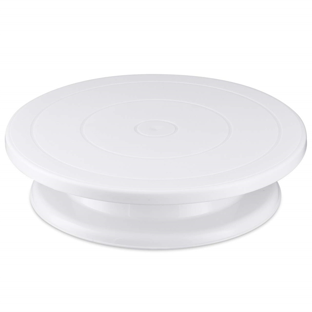 TEMU 1 Pack Plateau Tournant Professionnel pour Gâteaux, Support de Décoration de Gâteaux Rotatif à 360°, Plateau Tournant Rotatif en Plastique,