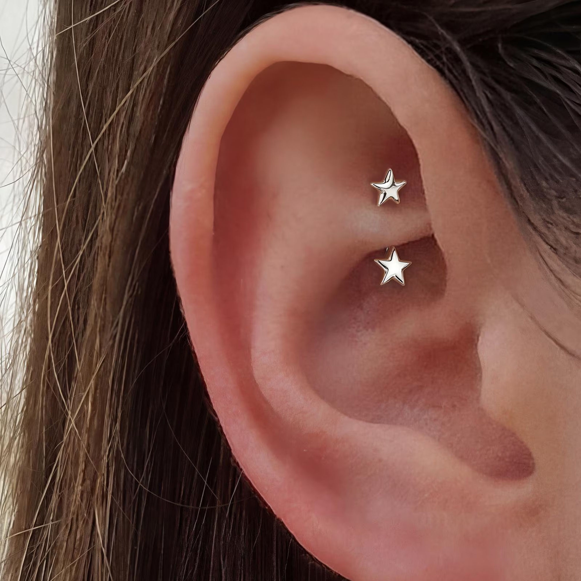 TEMU 16g Star Rook Barbell, Star For Eyebrow Cartilage Piercing 8mm, Gift For Her