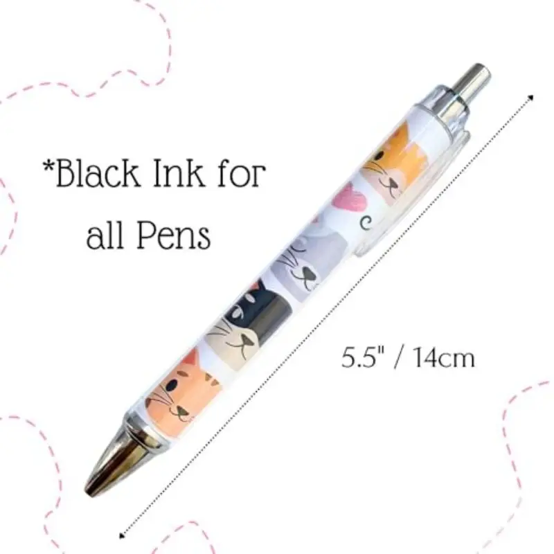 10pcs cat ink pens set cute kawaii funny cats kitty themed paw ballpoint gel pen school stationary notebook diary for women lovers office worker supplies stuff clipboard decor desk accessories gifts, office supplies, school stationery, accessories, whimsical stationery, fine point tip, retractable pen, catthemed gifts, gel pens, office workers, women gifts, student stationery Product details 1