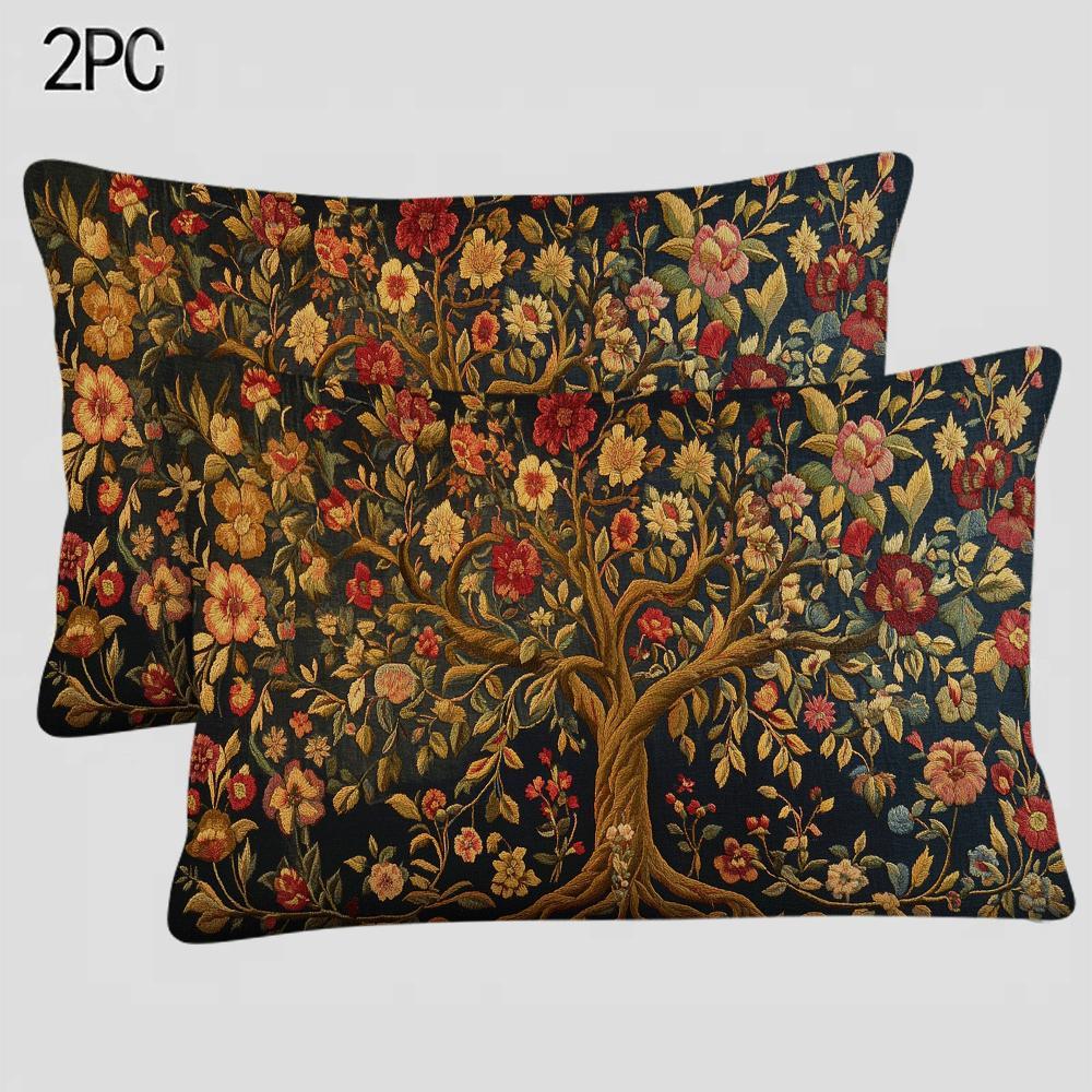 2pcs tree of life pillow covers 20x12 versatile for home outdoor decor zip closure machine washable details 9