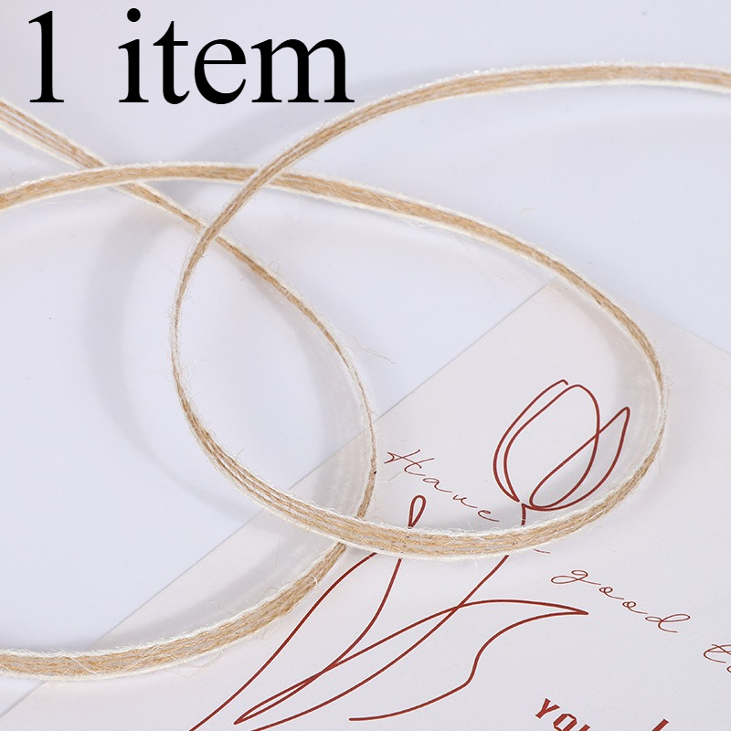 E-shop Handgemachtes DIY Hanfseil aus Jute, doppelseitig, weiß, dekoratives Bündelungsseil, Bastel-Geschenkbox-Verpackung, Hanfseil-Gurtband, Fisch