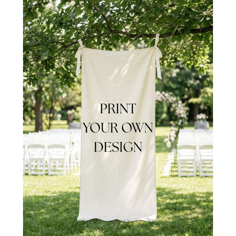 TEMU 2d Flat - 2d Flat - 1pc 2d Printing Custom Fabric Sign Printing For Your Own Design On Elegant Wedding Welcome Banner