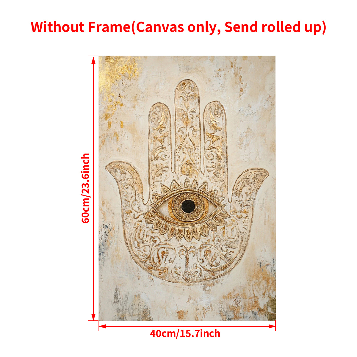 E-shop -Hand mit Auge spirituelle Wandkunst – Böses-Auge-Symbol, -Hand-Amulett für Glück & , HD-Druck auf Leinwandposter, geeignet für Schlafzimmer,