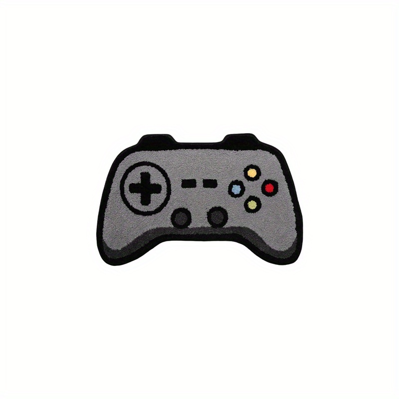 1pc 24x36 inches game controller shaped   fleece rug 3  soft gaming carpet hand washable bedroom floor mat living room sofa table decor details 7