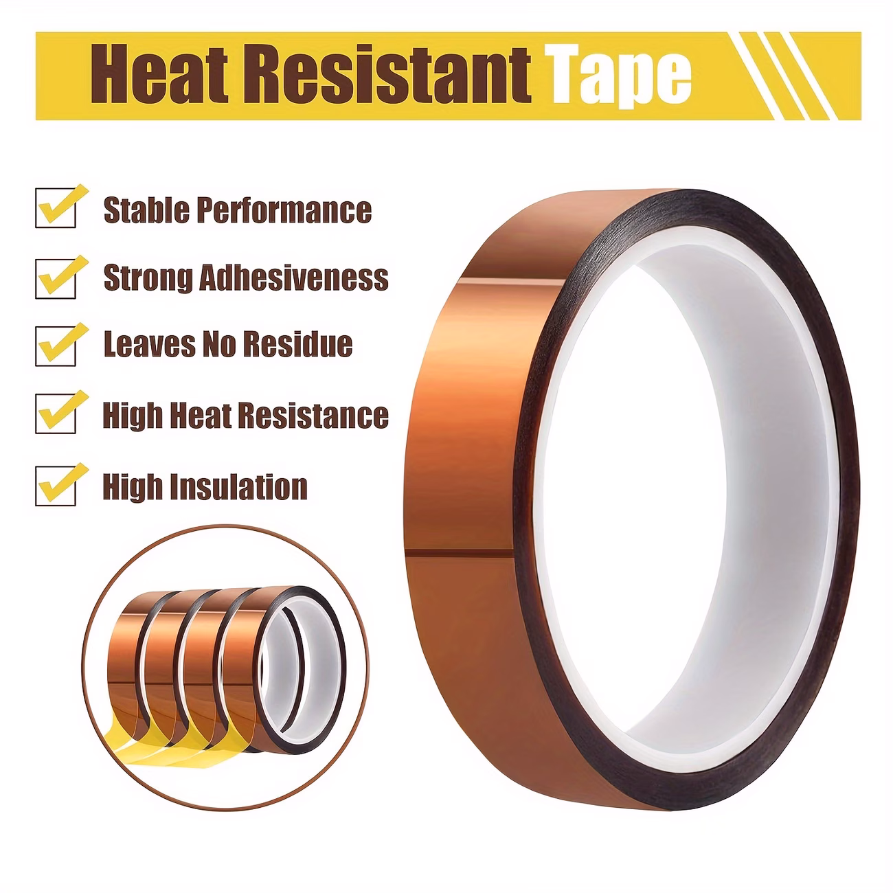 heat tape 5mm x 33m x 6 rolls used for heat transfer welding protecting mobile phone data cables and batteries heat sublimation tape Product details 0