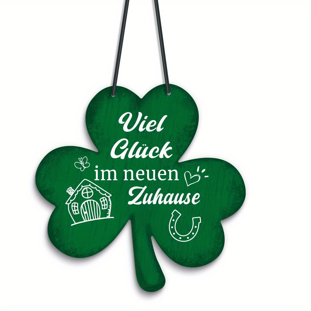 Image of Putuo Decor 1pc German Pvc Sign, "viel Glück Im Neuen Zuhause," Hanging Plaque For Home Room, Housewarming Gift