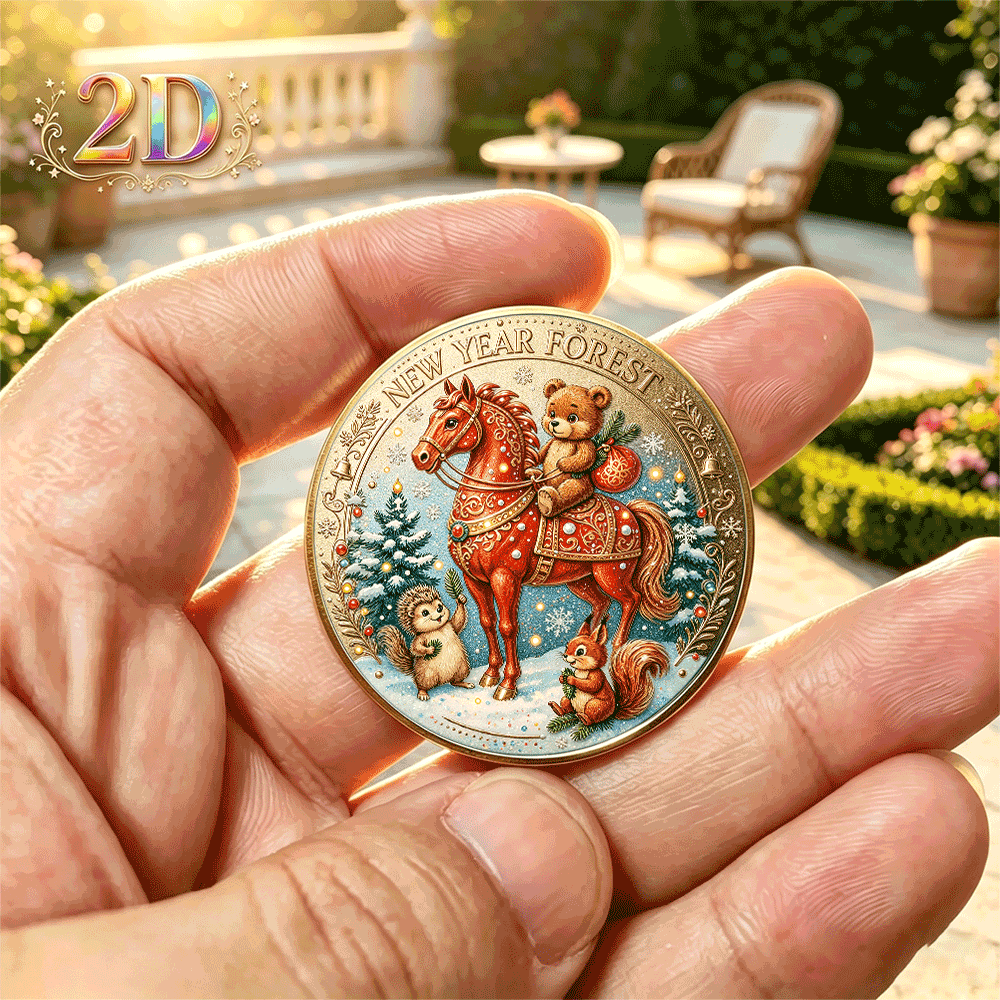 New Year Forest Steed Double-Sided Commemorative Coin